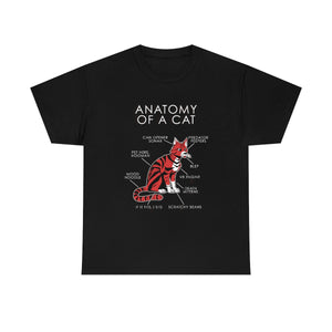 Cat Red - T-Shirt T-Shirt Artworktee Black S 
