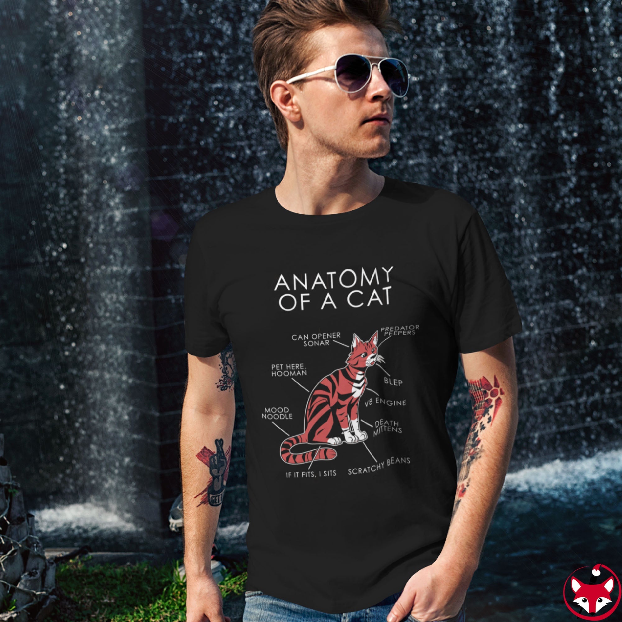 Cat Red - T-Shirt T-Shirt Artworktee 
