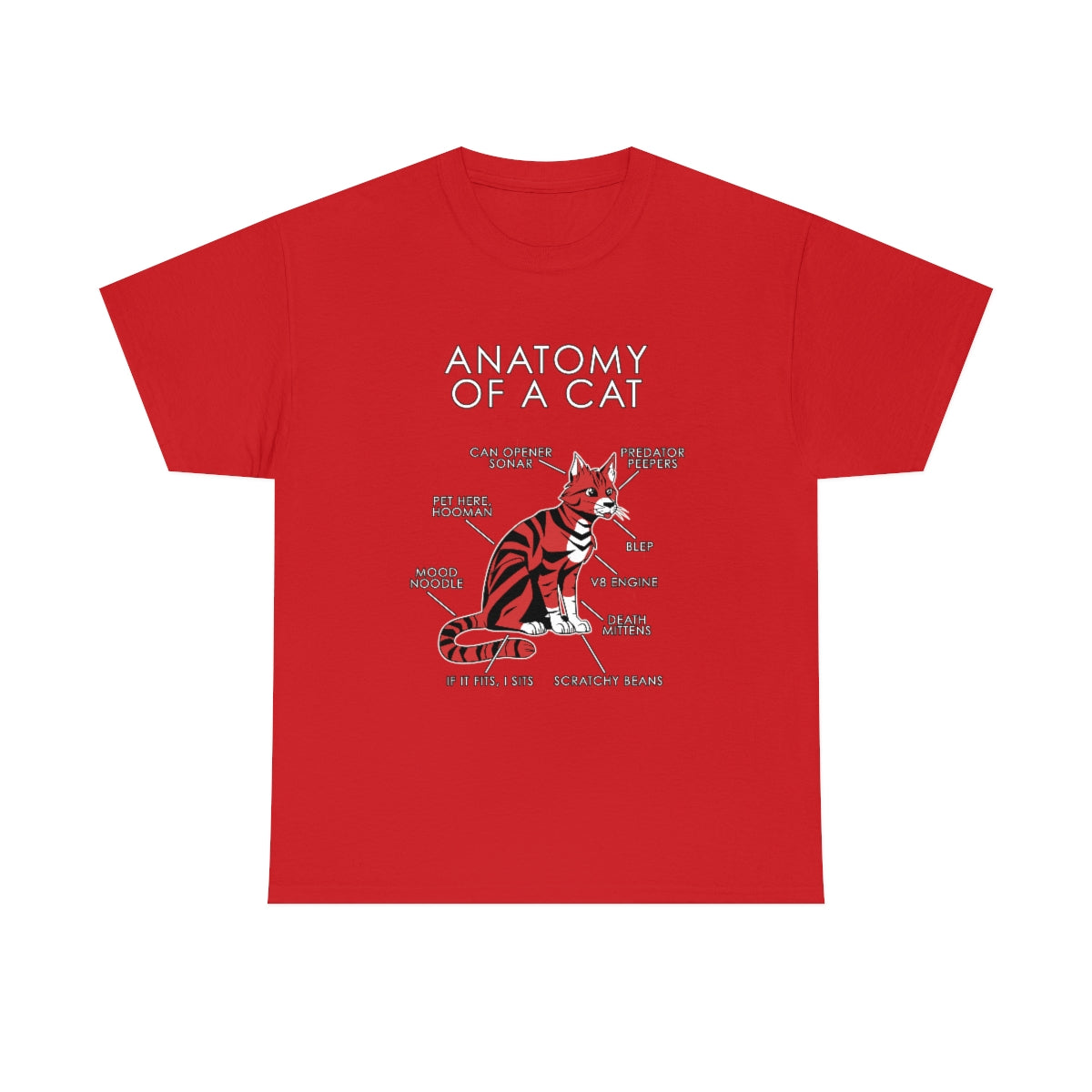 Cat Red - T-Shirt T-Shirt Artworktee Red S 