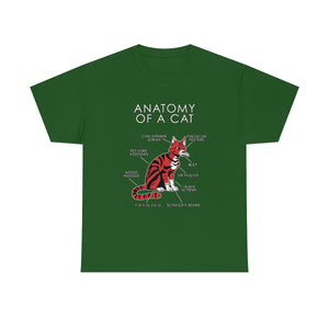 Cat Red - T-Shirt T-Shirt Artworktee Green S 