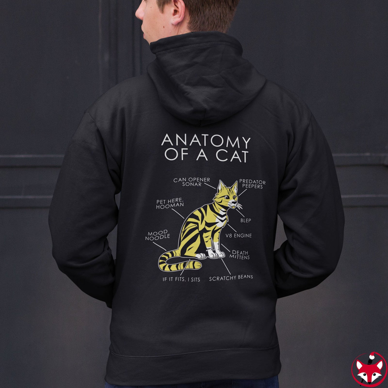 Cat Yellow - Hoodie Hoodie Artworktee 