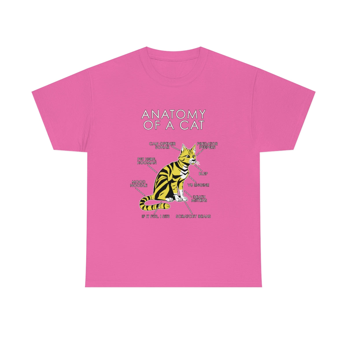 Cat Yellow - T-Shirt T-Shirt Artworktee Pink S 