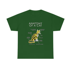 Cat Yellow - T-Shirt T-Shirt Artworktee Green S 