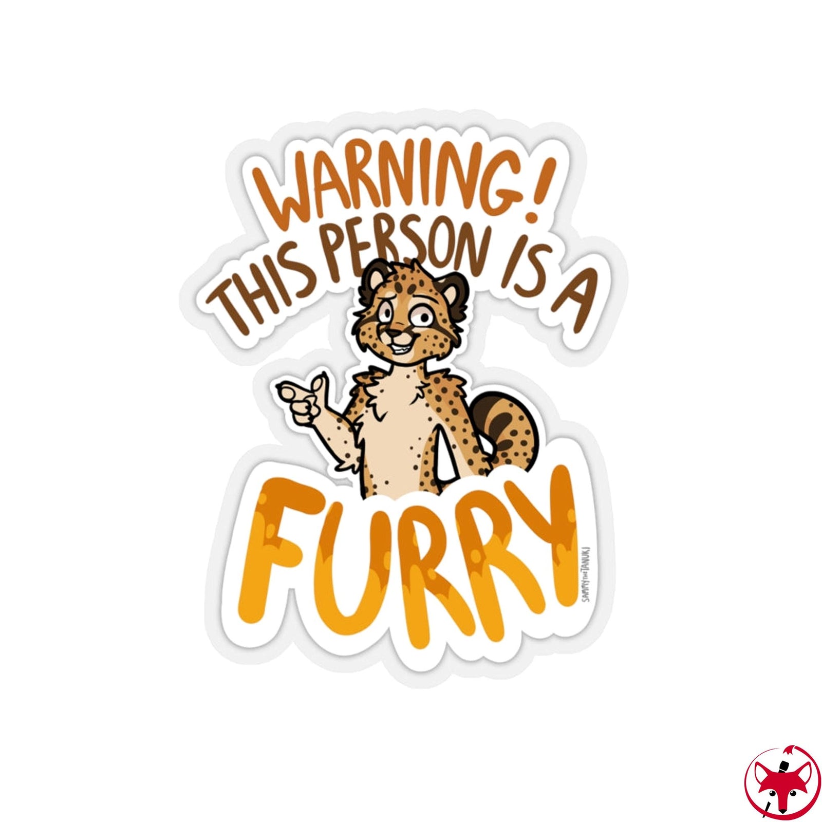 Cheetah - Sticker Sticker Sammy The Tanuki 