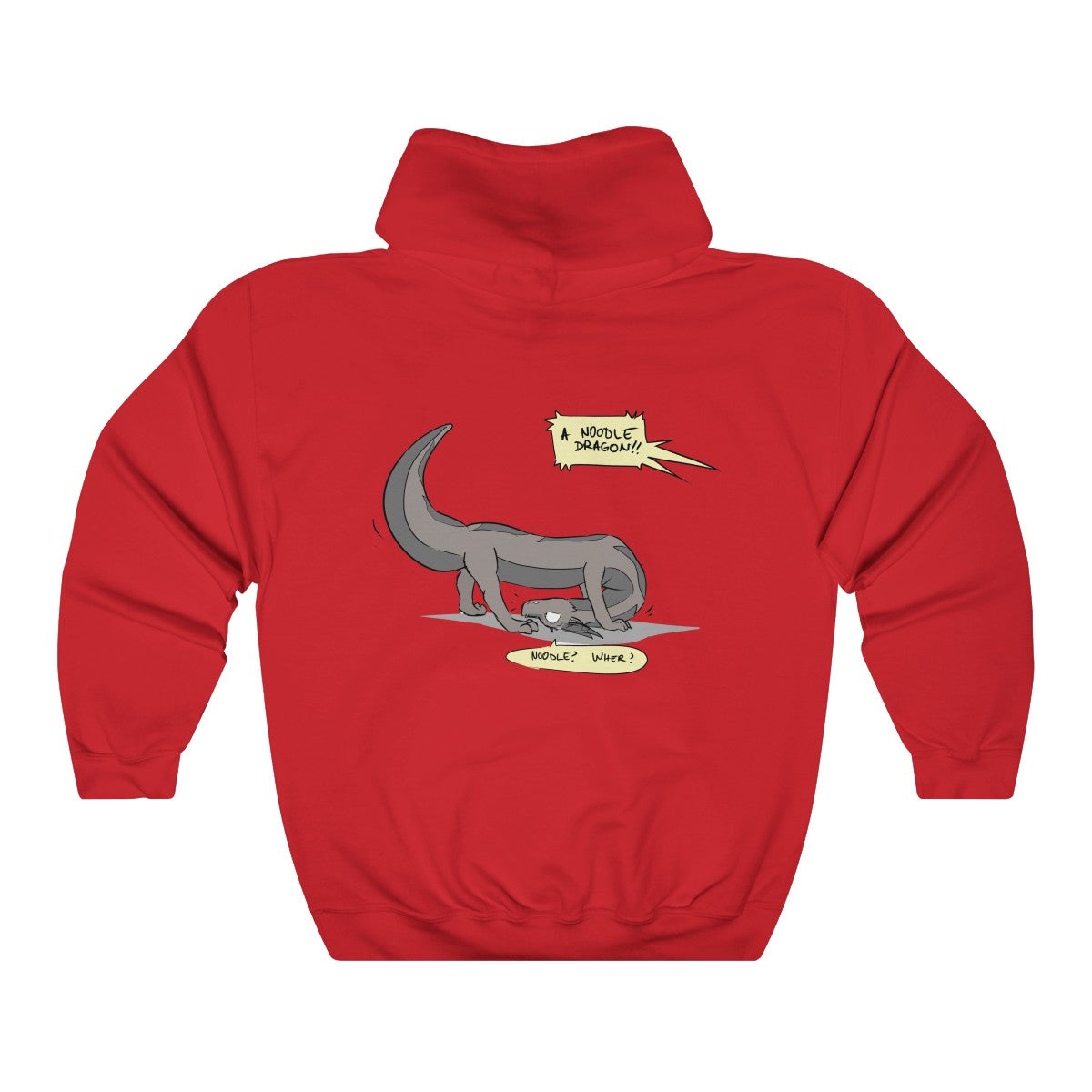 Confused Noodle Dragon - Hoodie Hoodie Zenonclaw Red S 