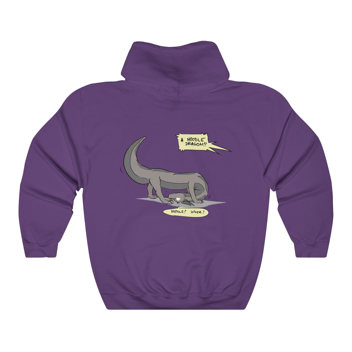 Confused Noodle Dragon - Hoodie Hoodie Zenonclaw Purple S 