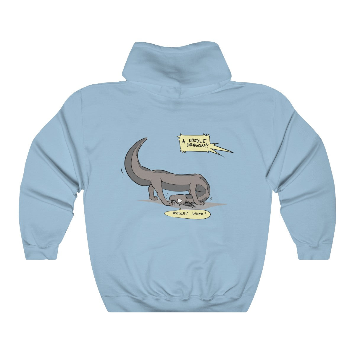 Confused Noodle Dragon - Hoodie Hoodie Zenonclaw Light Blue S 