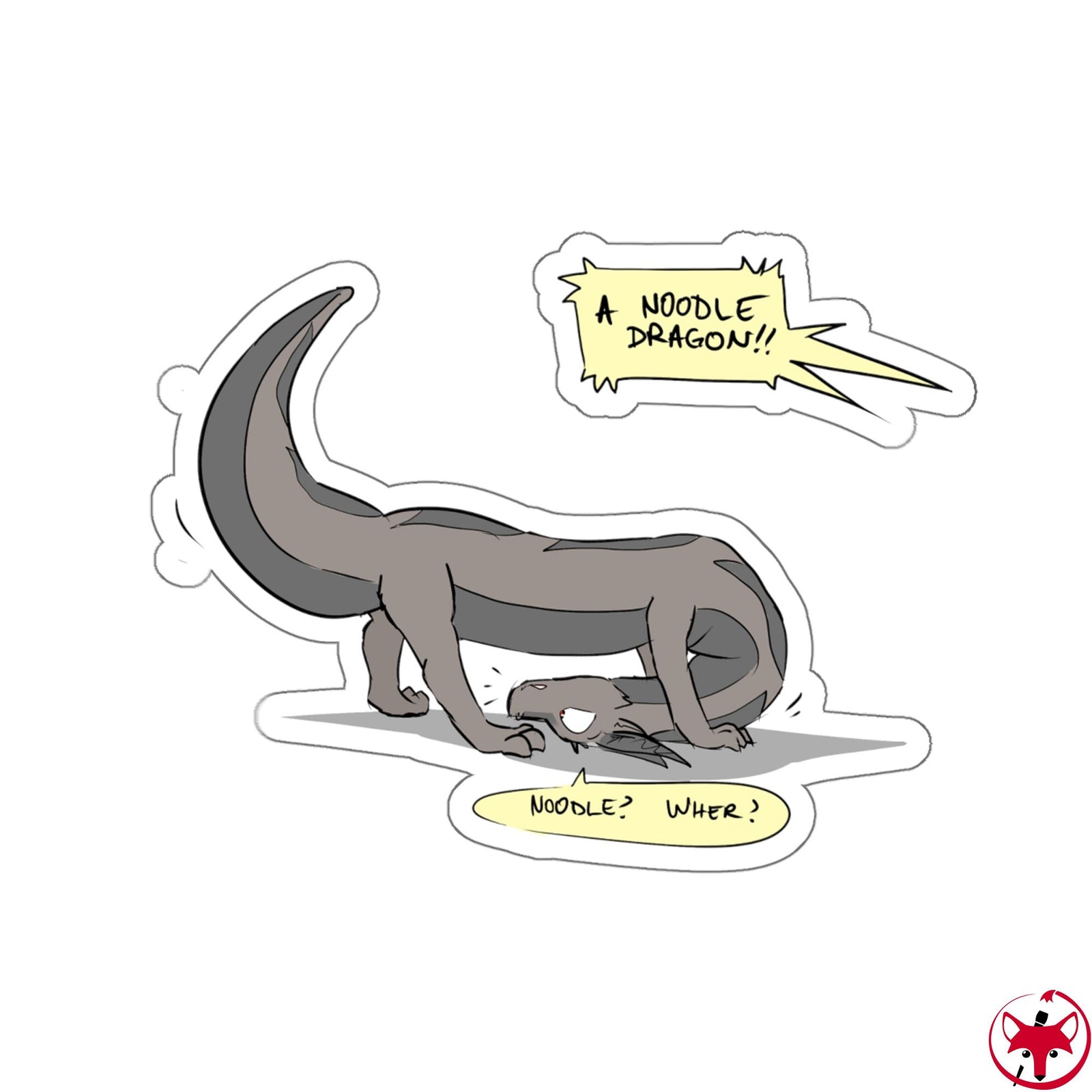 Confused Noodle Dragon - Sticker Sticker Zenonclaw 