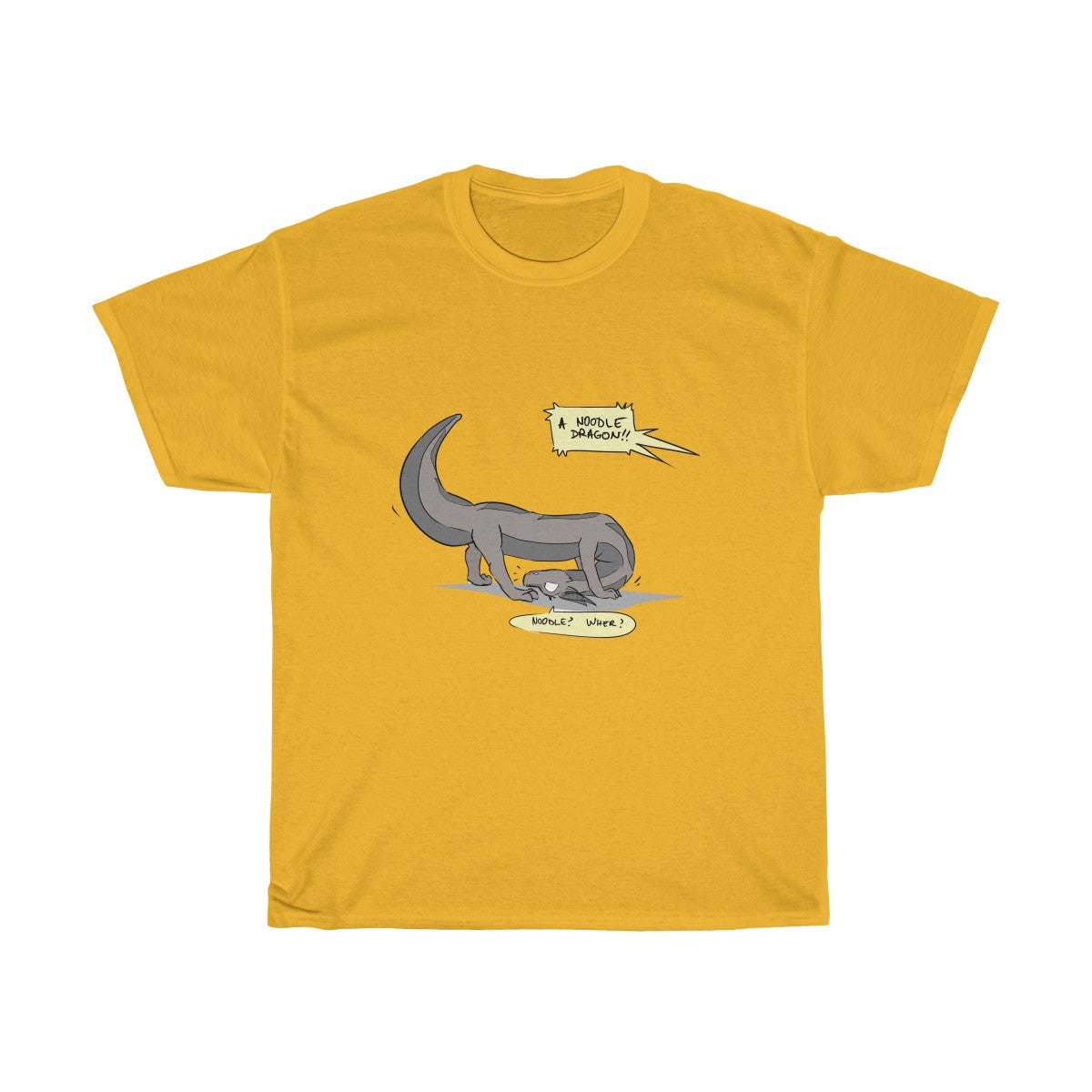 Confused Noodle Dragon - T-Shirt T-Shirt Zenonclaw Gold S 