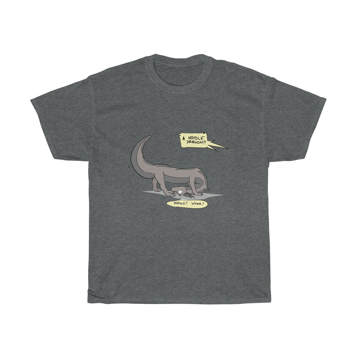 Confused Noodle Dragon - T-Shirt T-Shirt Zenonclaw Dark Heather S 