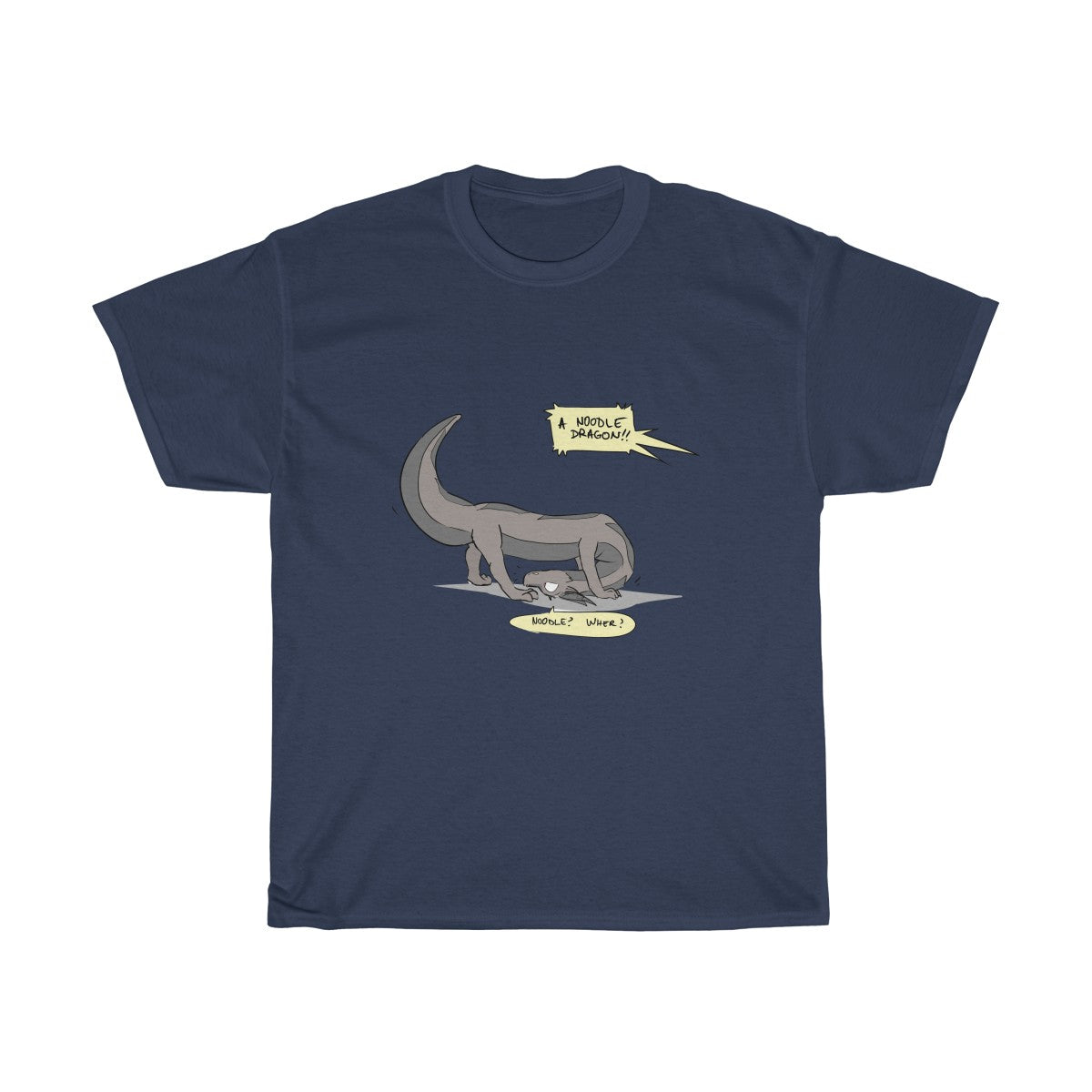 Confused Noodle Dragon - T-Shirt T-Shirt Zenonclaw Navy Blue S 