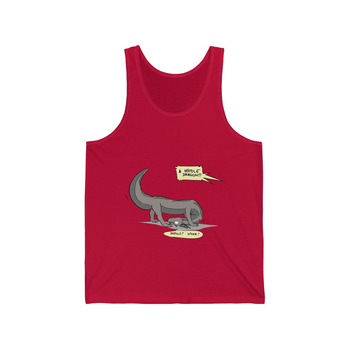 Confused Noodle Dragon - Tank Top Tank Top Zenonclaw Red XS 