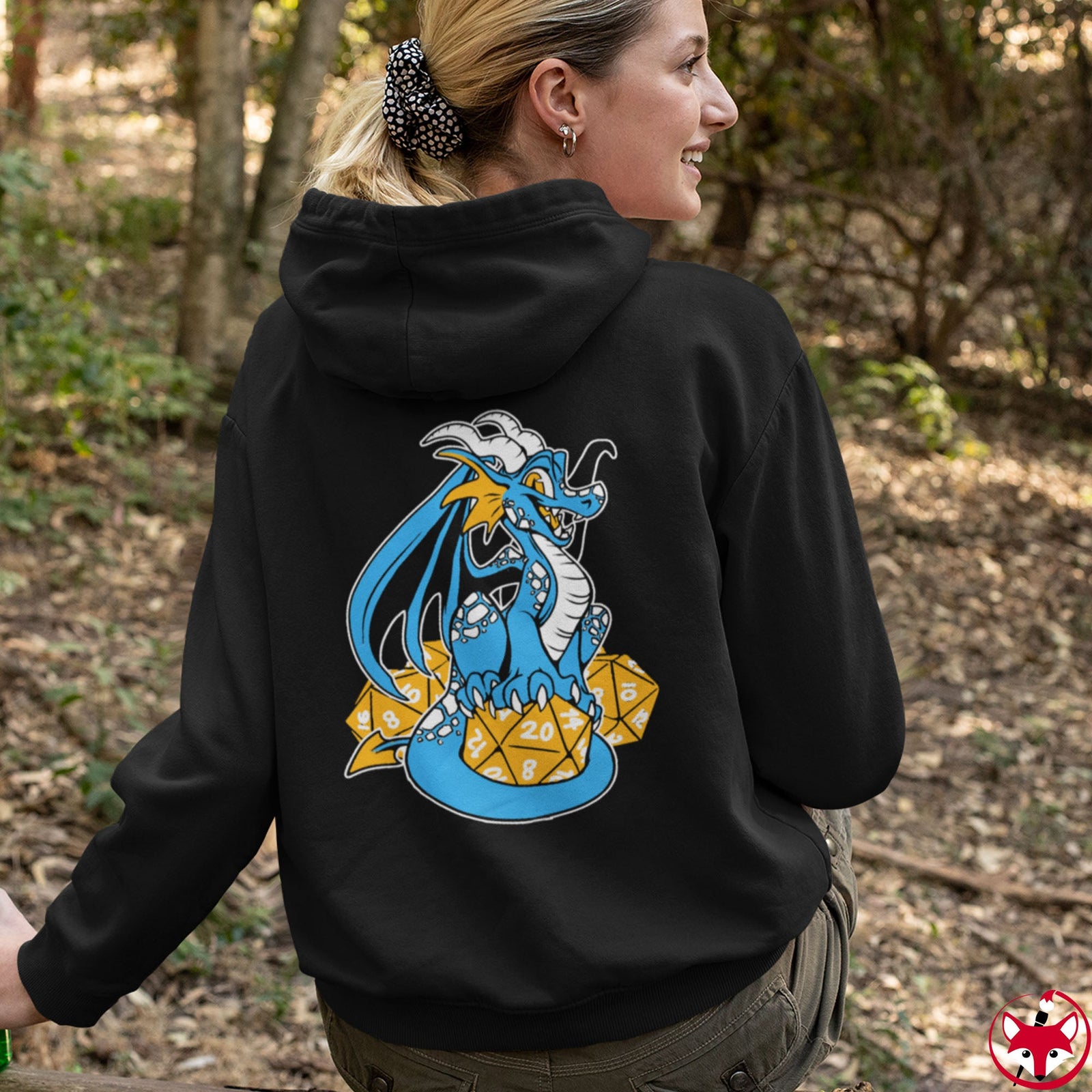 D20 Dragon Blue - Hoodie Hoodie Artworktee 