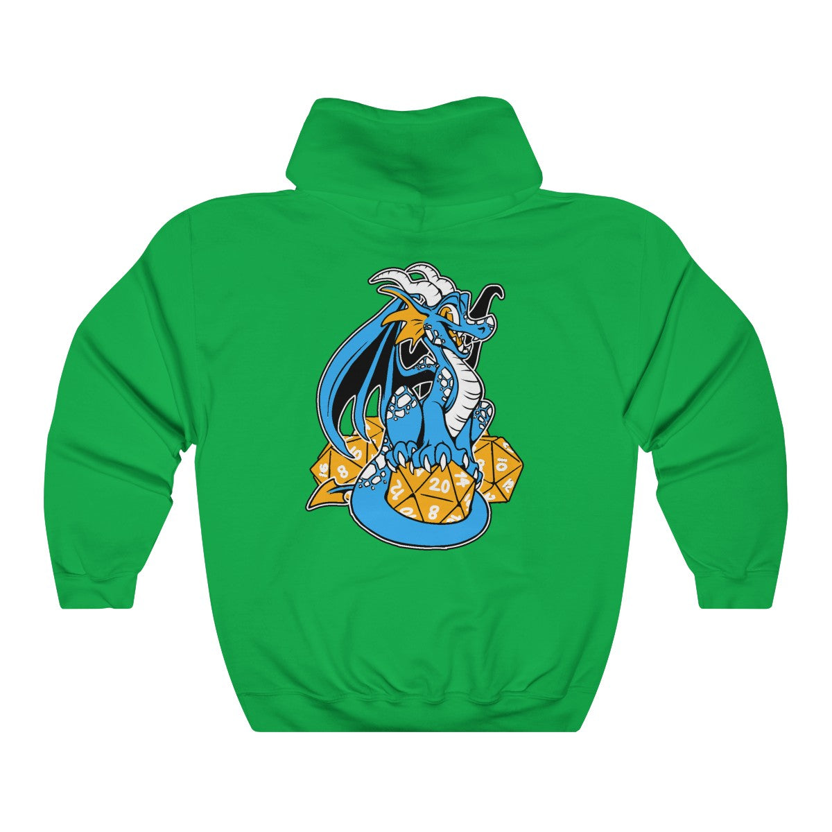 D20 Dragon Blue - Hoodie Hoodie Artworktee Green S 