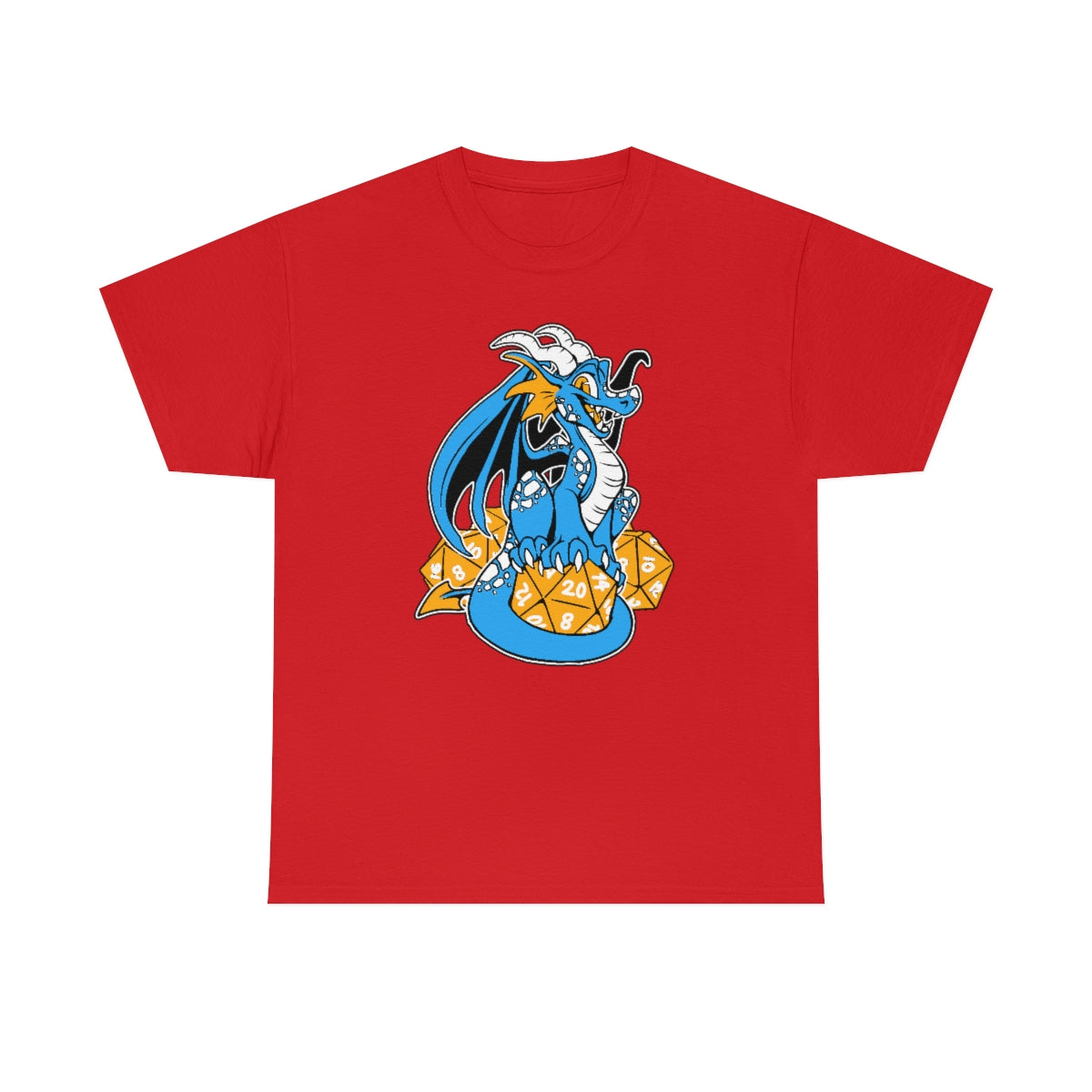 D20 Dragon Blue - T-Shirt T-Shirt Artworktee Red S 