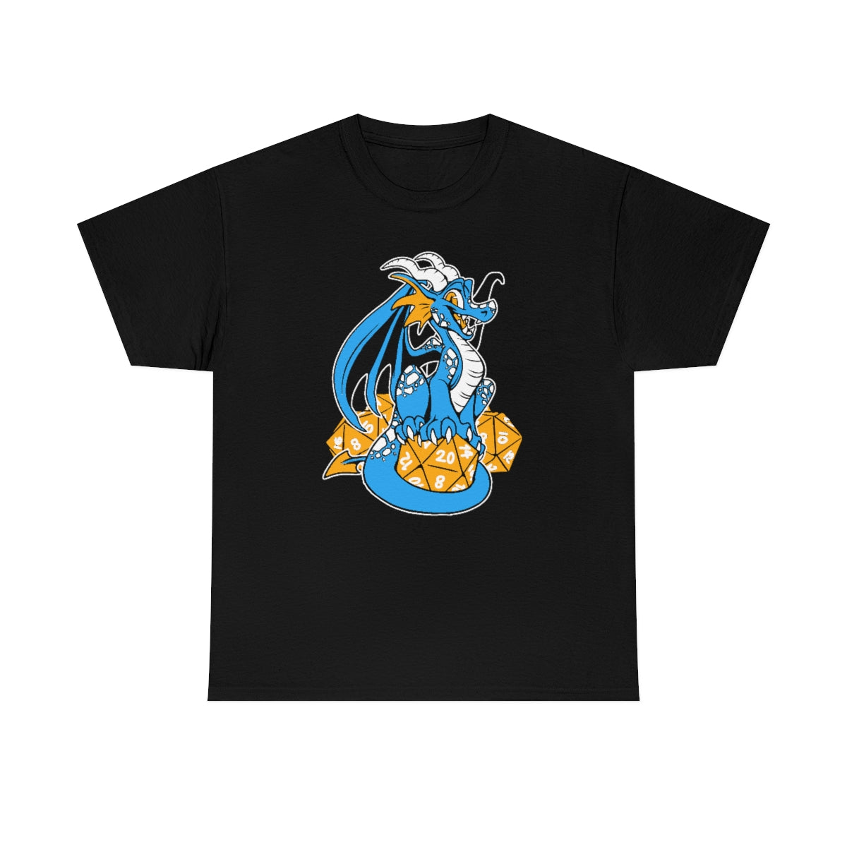 D20 Dragon Blue - T-Shirt T-Shirt Artworktee Black S 