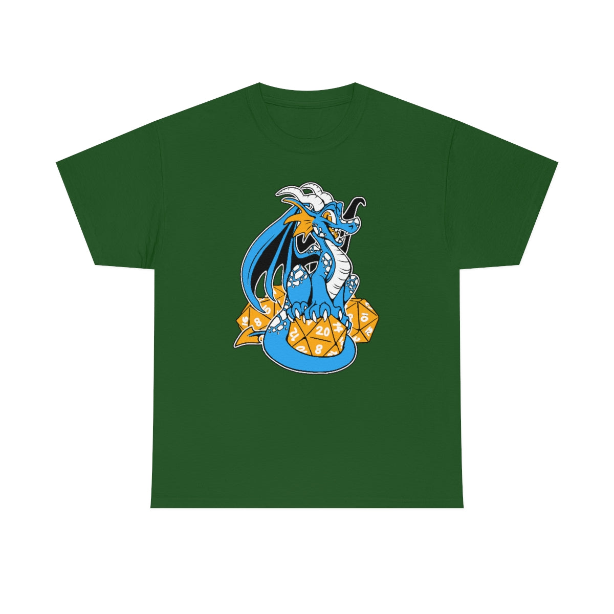 D20 Dragon Blue - T-Shirt T-Shirt Artworktee Green S 