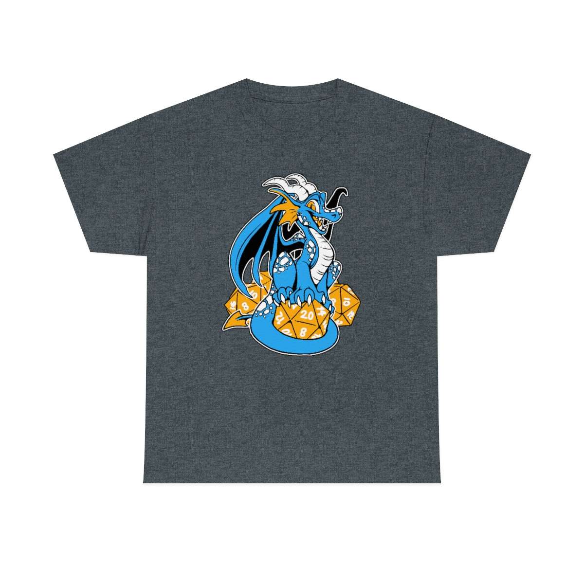 D20 Dragon Blue - T-Shirt T-Shirt Artworktee Dark Heather S 