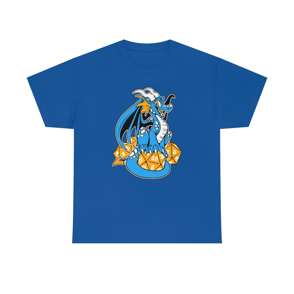 D20 Dragon Blue - T-Shirt T-Shirt Artworktee Royal Blue S 