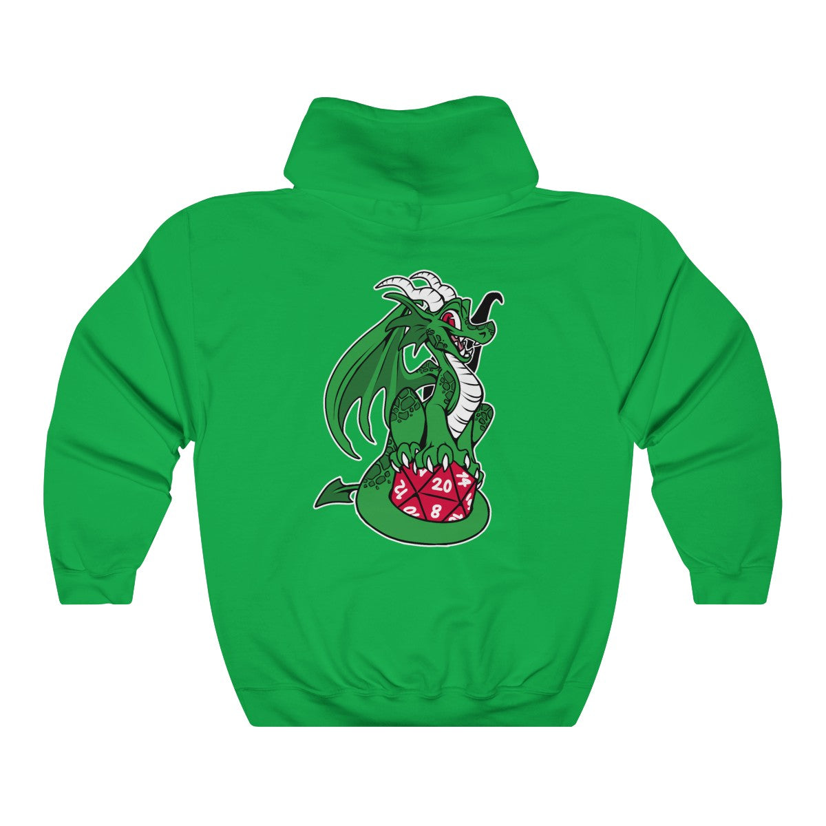 D20 Dragon Green - Hoodie Hoodie Artworktee Green S 