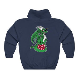 D20 Dragon Green - Hoodie Hoodie Artworktee Navy Blue S 