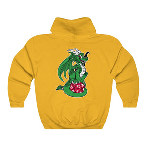 D20 Dragon Green - Hoodie Hoodie Artworktee Gold S 