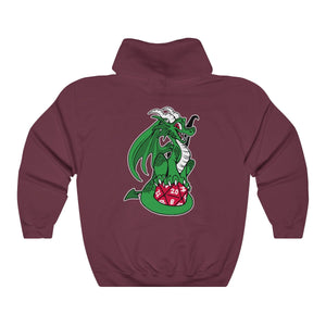 D20 Dragon Green - Hoodie Hoodie Artworktee Maroon S 