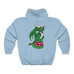 D20 Dragon Green - Hoodie Hoodie Artworktee Light Blue S 