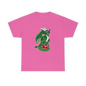 D20 Dragon Green - T-Shirt T-Shirt Artworktee Pink S 