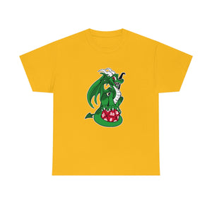 D20 Dragon Green - T-Shirt T-Shirt Artworktee Gold S 