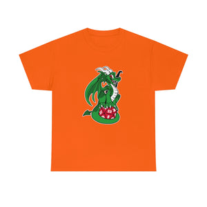 D20 Dragon Green - T-Shirt T-Shirt Artworktee Orange S 