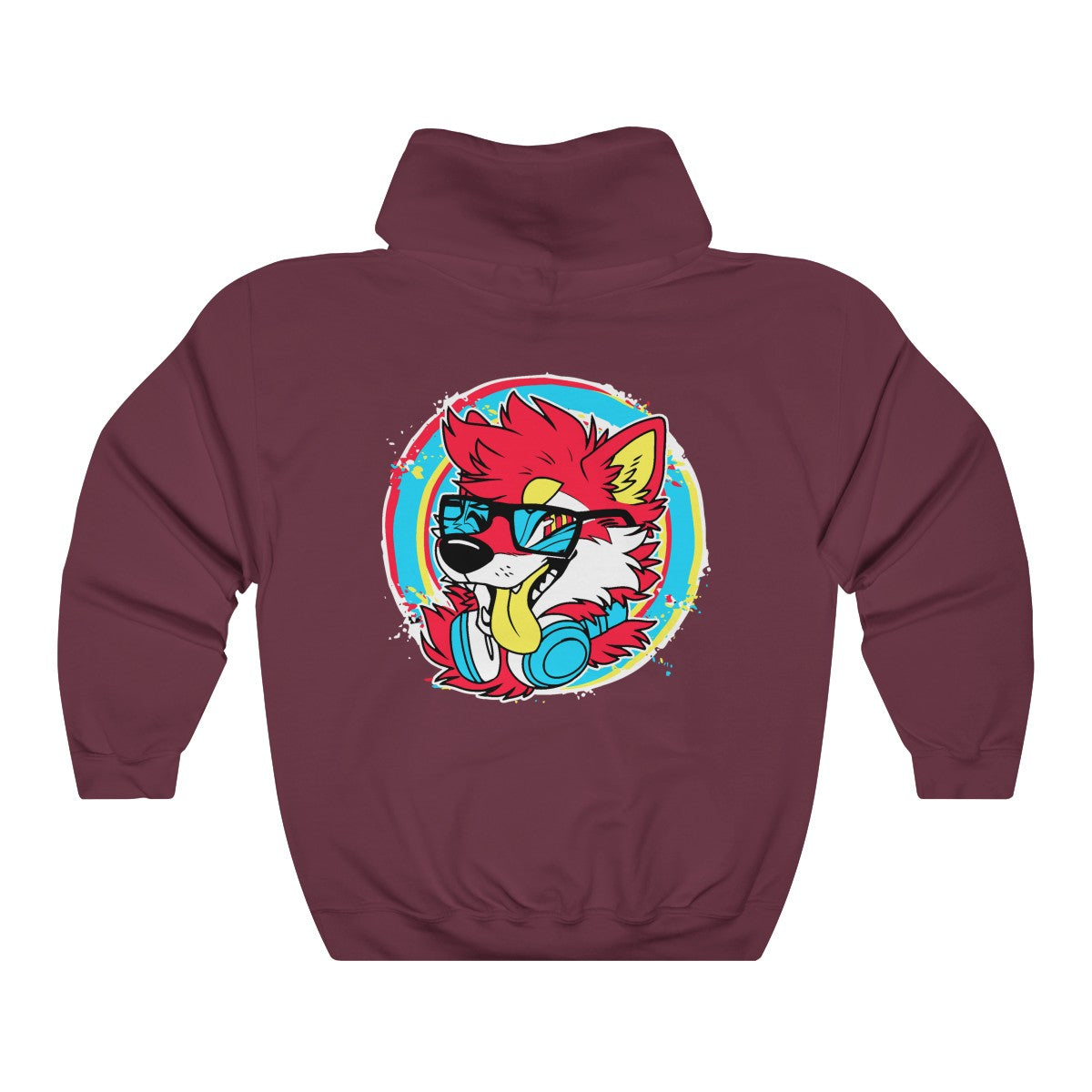 DJ Shiba Red - Hoodie Hoodie Artworktee Maroon S 