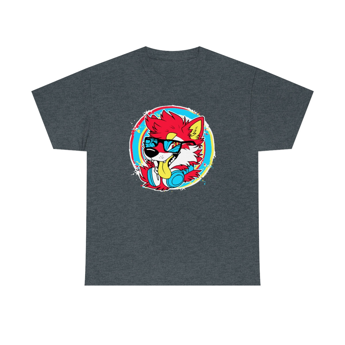 DJ Shiba Red - T-Shirt T-Shirt Artworktee Dark Heather S 