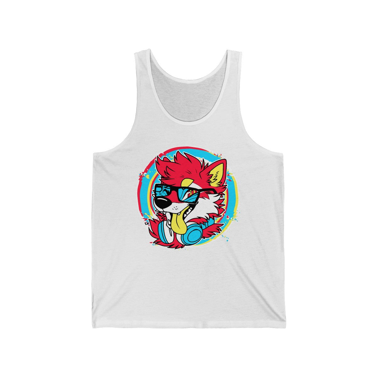 DJ Shiba Red - Tank Top Tank Top Artworktee White XS 