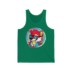 DJ Shiba Red - Tank Top Tank Top Artworktee Green XS 