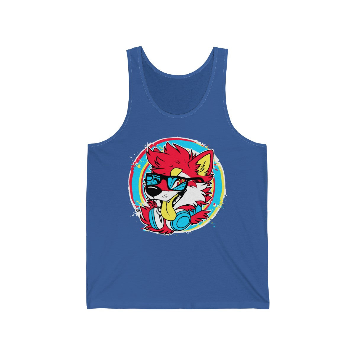 DJ Shiba Red - Tank Top Tank Top Artworktee Royal Blue XS 