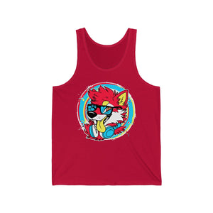 DJ Shiba Red - Tank Top Tank Top Artworktee Red XS 