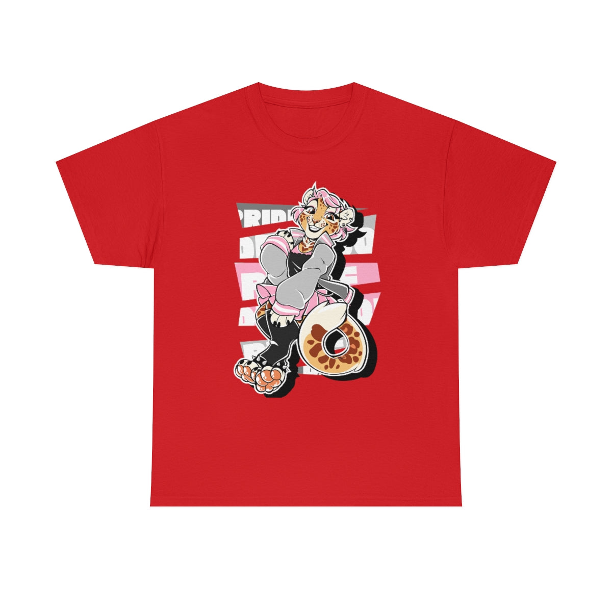 Demigirl Pride Nara Leopard - T-Shirt T-Shirt Artworktee Red S 