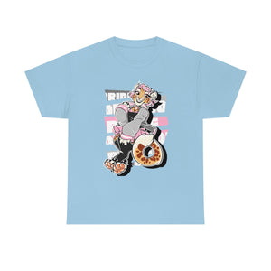 Demigirl Pride Nara Leopard - T-Shirt T-Shirt Artworktee Light Blue S 
