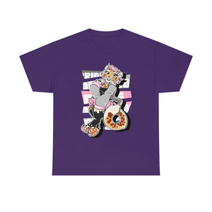 Demigirl Pride Nara Leopard - T-Shirt T-Shirt Artworktee Purple S 