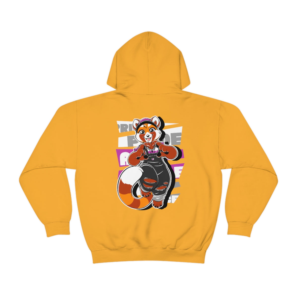 Demisexual Pride Robin Red Panda - Hoodie Hoodie Artworktee Gold S 