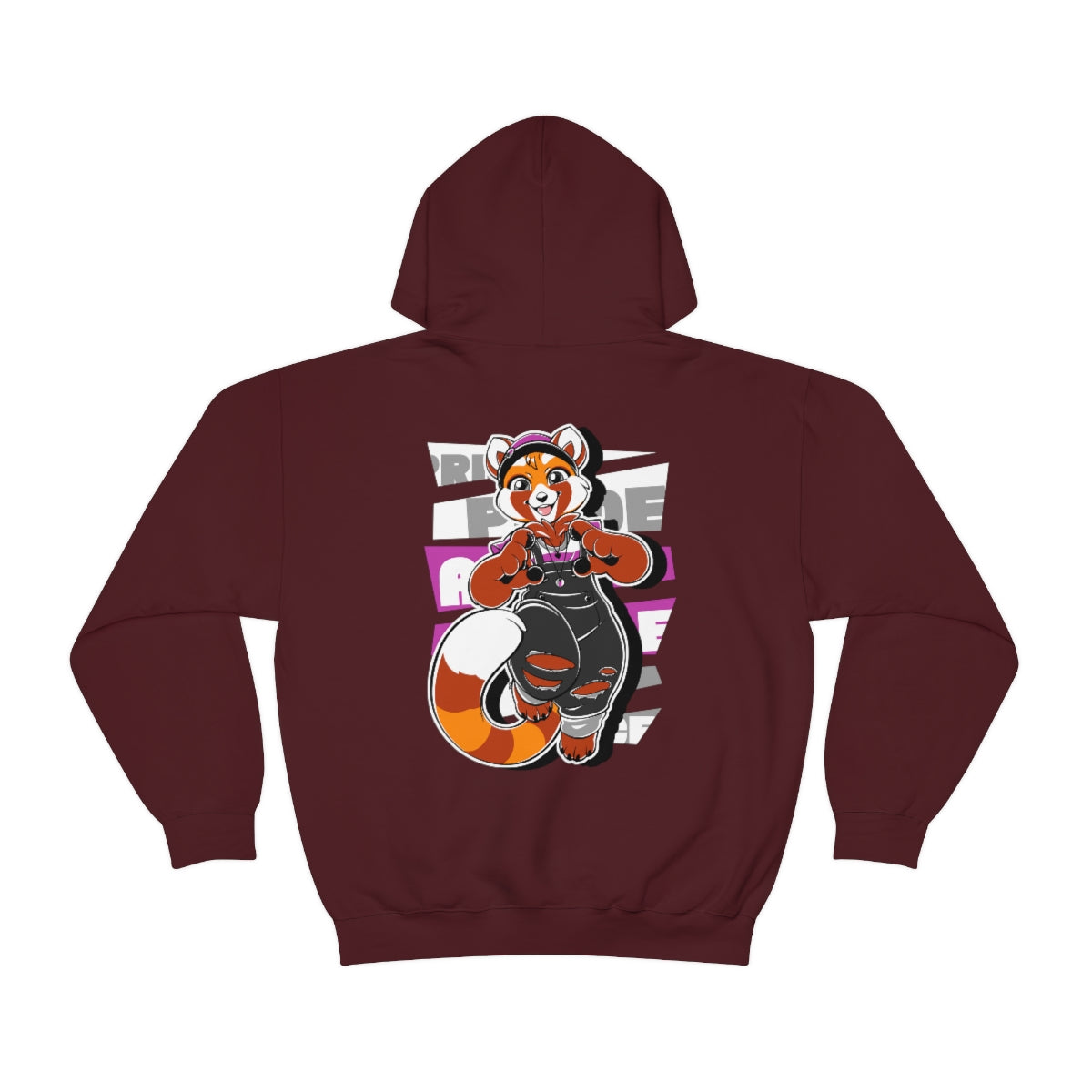 Demisexual Pride Robin Red Panda - Hoodie Hoodie Artworktee Maroon S 