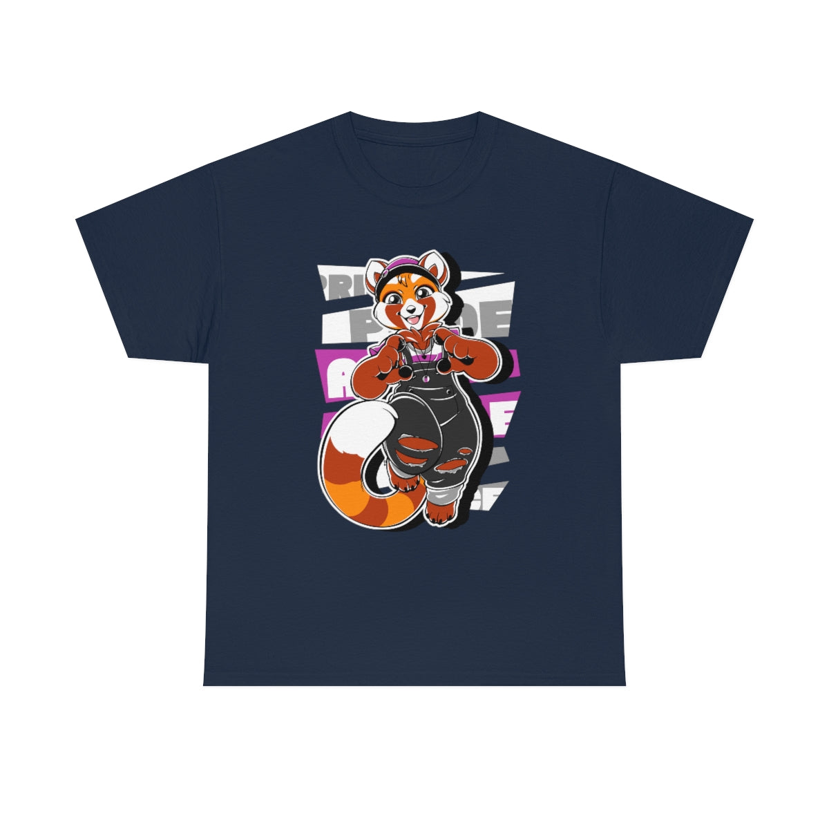 Demisexual Pride Robin Red Panda - T-Shirt Artworktee Navy Blue S 