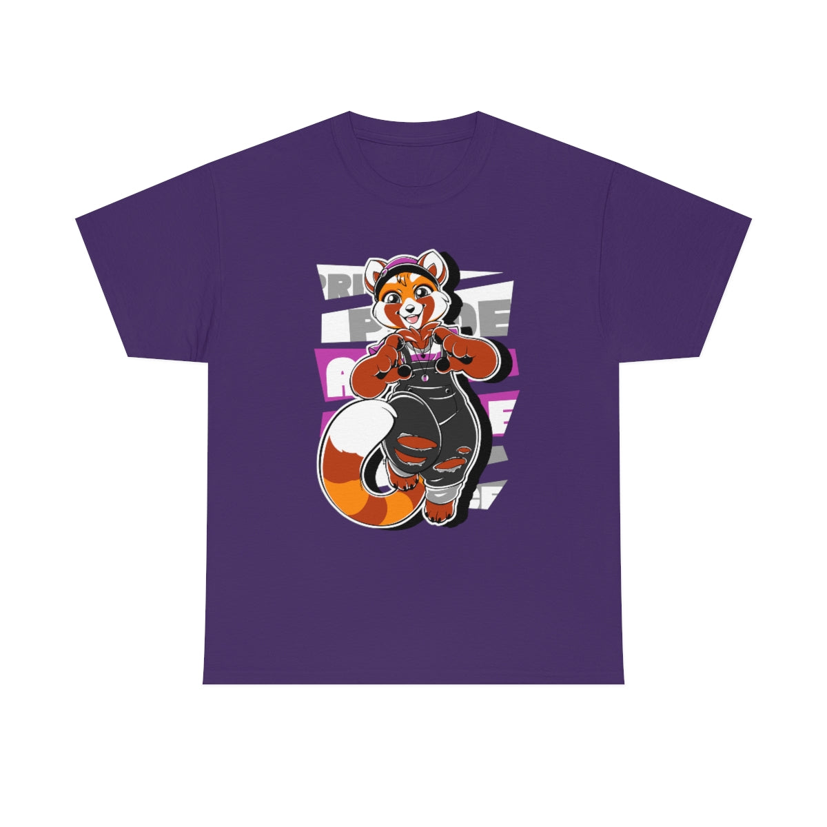 Demisexual Pride Robin Red Panda - T-Shirt Artworktee Purple S 