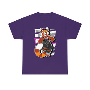 Demisexual Pride Robin Red Panda - T-Shirt Artworktee Purple S 