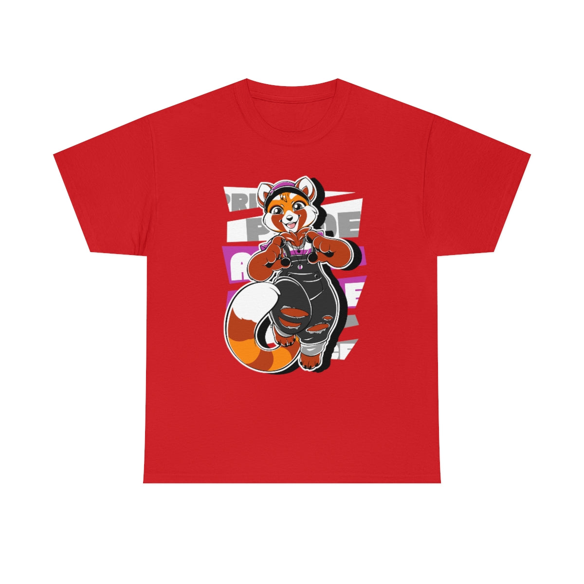 Demisexual Pride Robin Red Panda - T-Shirt Artworktee Red S 