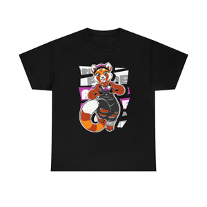 Demisexual Pride Robin Red Panda - T-Shirt Artworktee Black S 