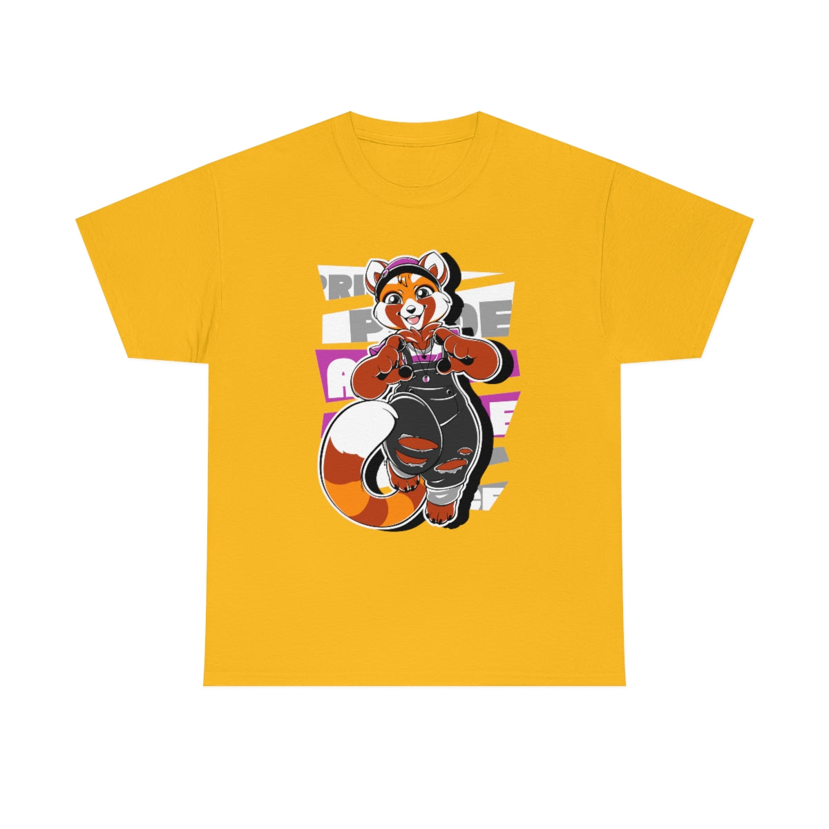 Demisexual Pride Robin Red Panda - T-Shirt Artworktee Gold S 