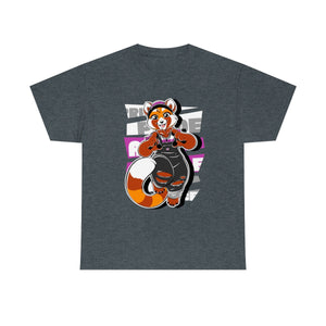 Demisexual Pride Robin Red Panda - T-Shirt Artworktee Dark Heather S 