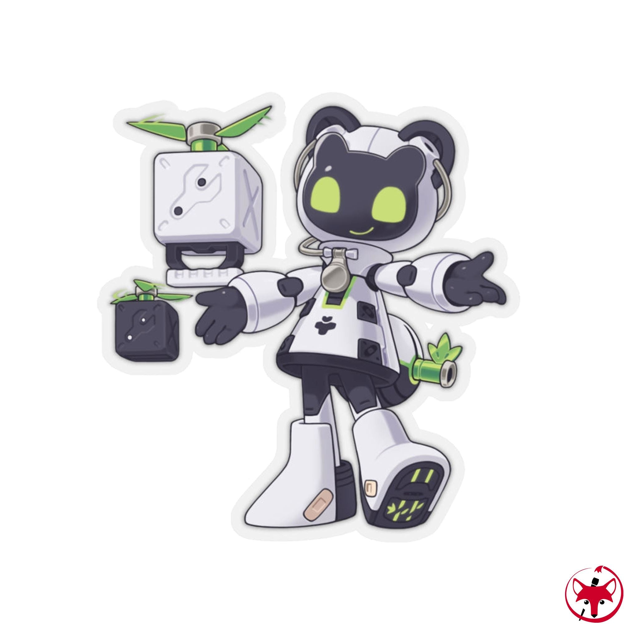 Robot Panda-Tangtang - Sticker Sticker Lordyan A Pack of 3 stickers 
